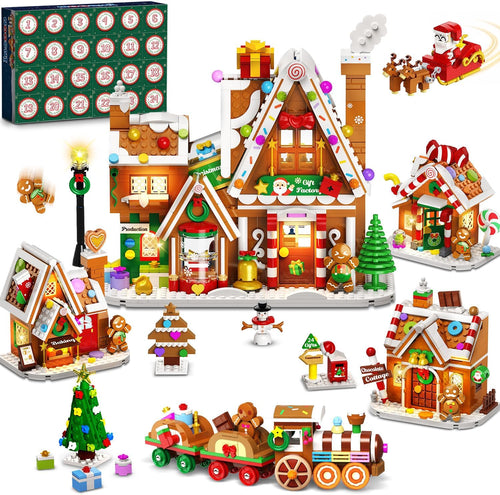 INSOON Advent Calendar 2026 Gingerbread House Mini Building Set with Lights SC9995