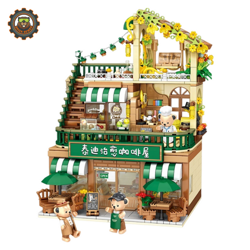 Inbrixx Teddy Bear Healing Coffee House Building Block Set 881101