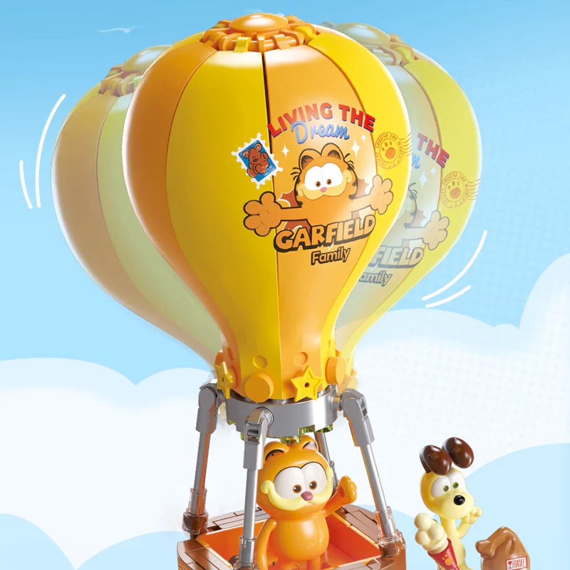 Feimibox S44074 Garfield Travel Round The World FANCY Hot Air Balloon Movie