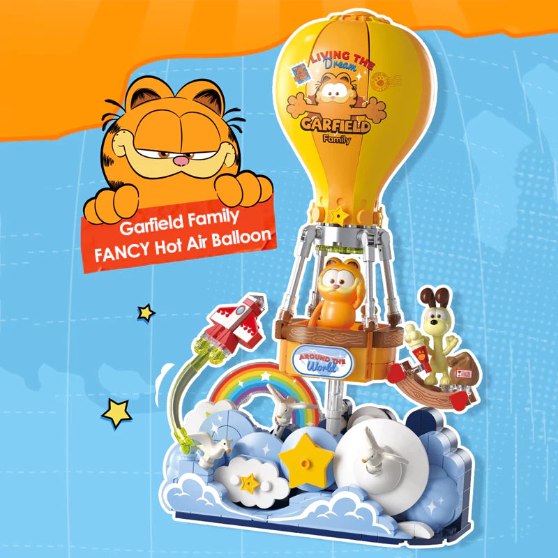 Feimibox S44074 Garfield Travel Round The World FANCY Hot Air Balloon Movie