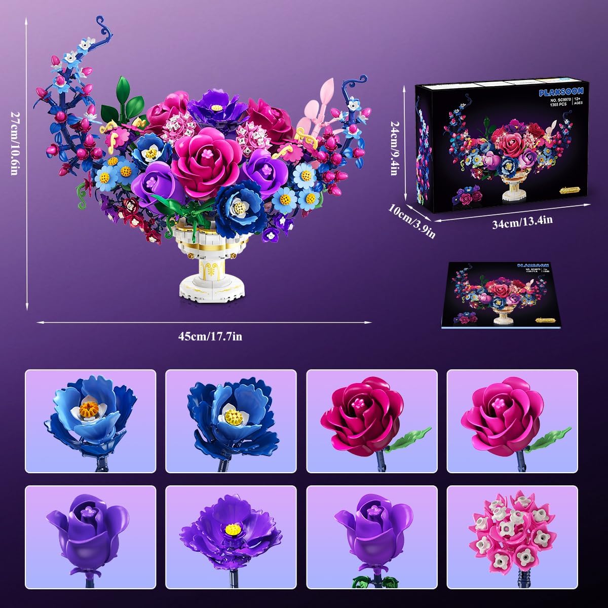INSOON Moon Flower Bouquet Building Set with Lights SC9970