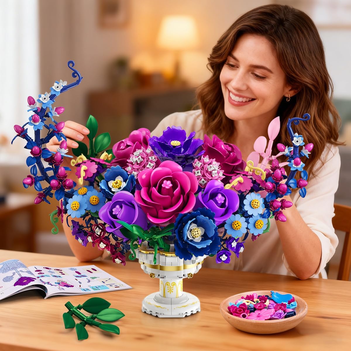 INSOON Moon Flower Bouquet Building Set with Lights SC9970