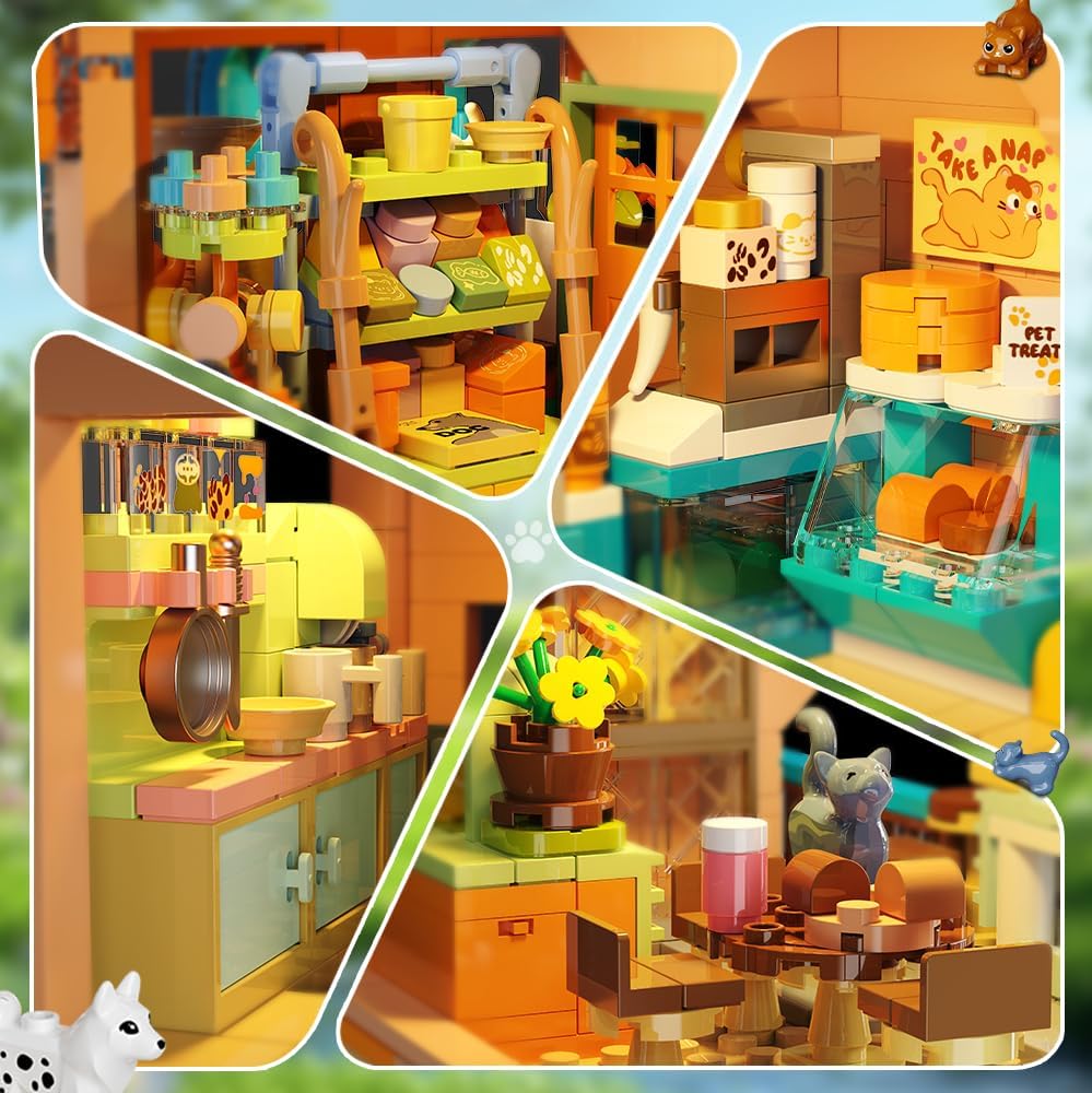 INSOON City Pet Shop Building Set with Lights SC8823