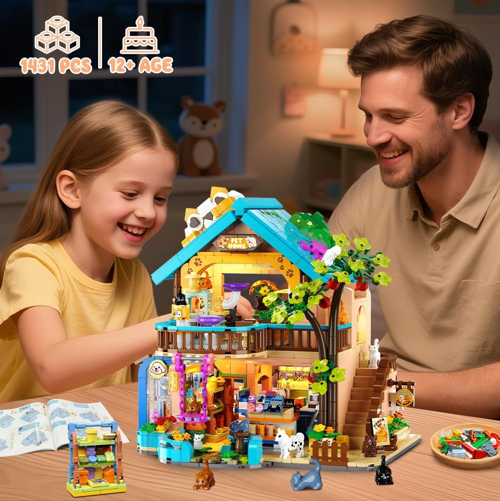 INSOON City Pet Shop Building Set with Lights SC8823