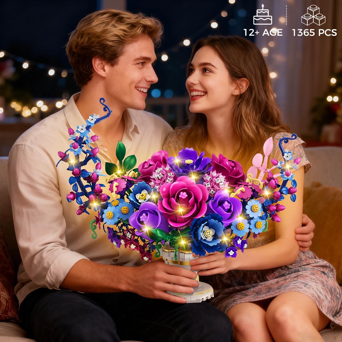 INSOON Moon Flower Bouquet Building Set with Lights SC9970