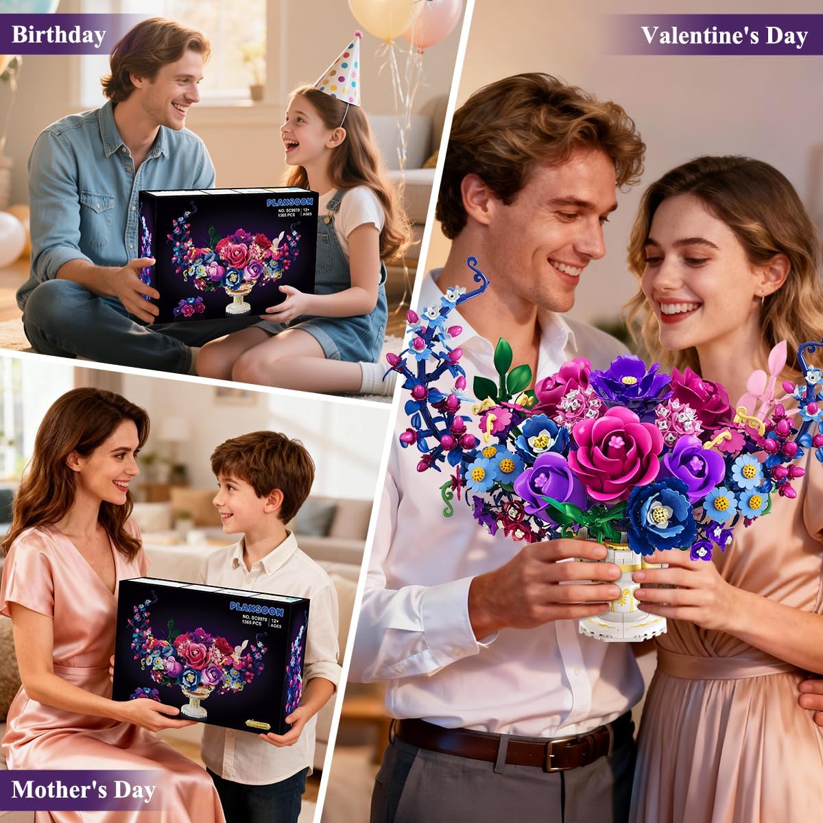INSOON Moon Flower Bouquet Building Set with Lights SC9970