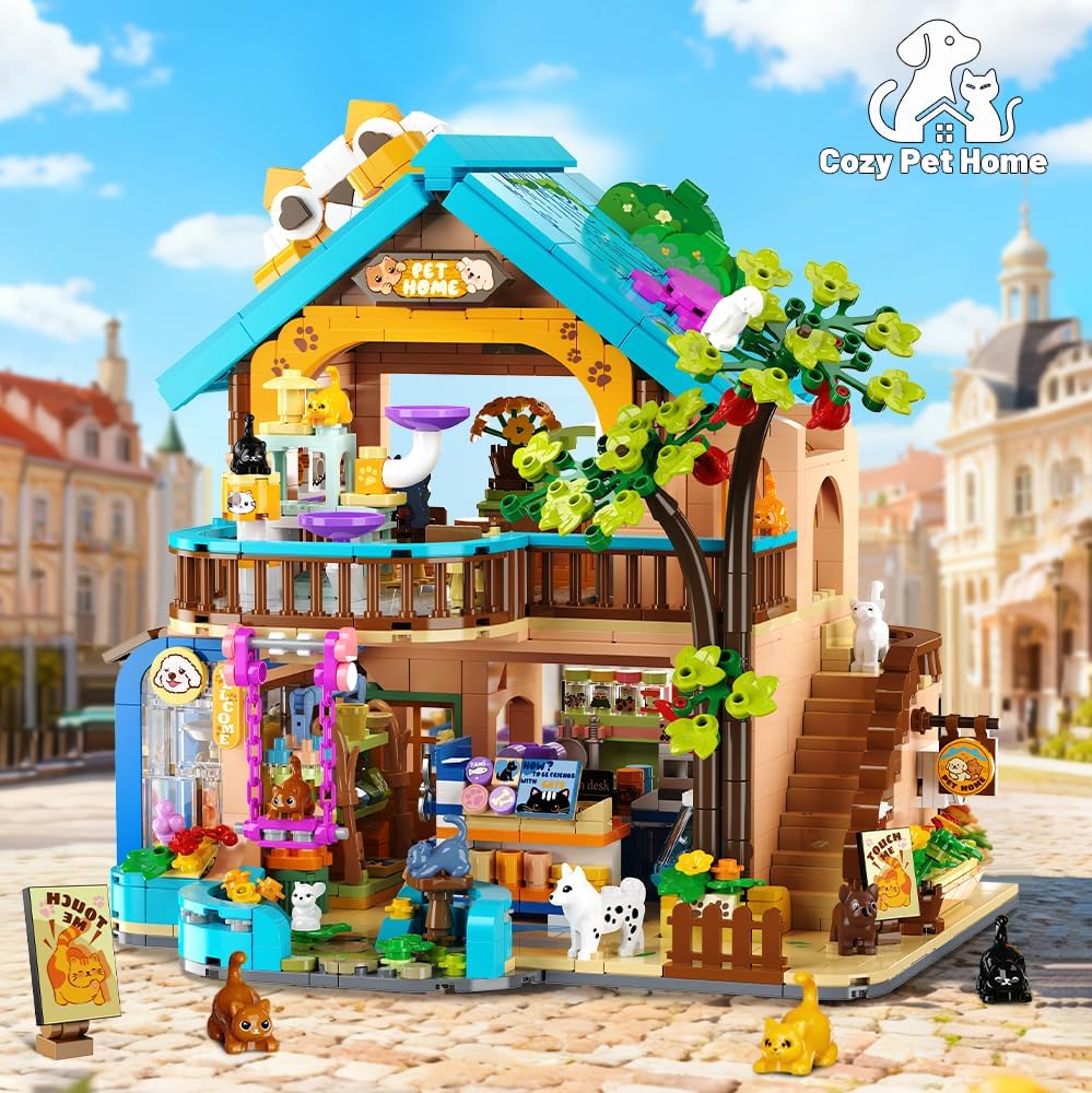 INSOON City Pet Shop Building Set with Lights SC8823