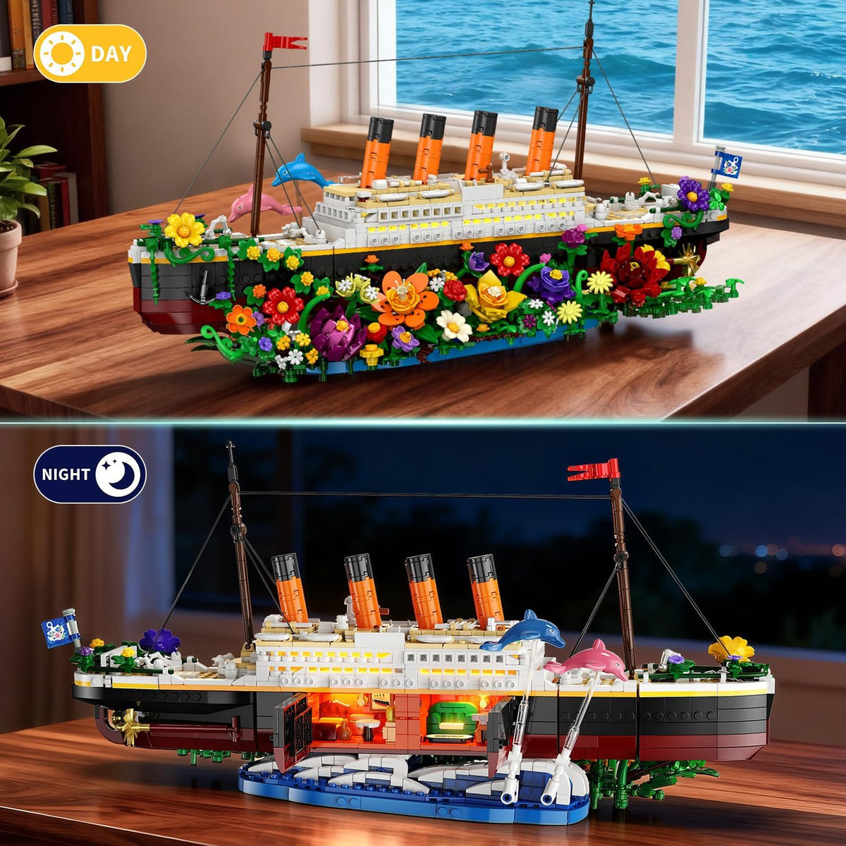 INSOON Flower Titanic Building Set with Lights SC8832