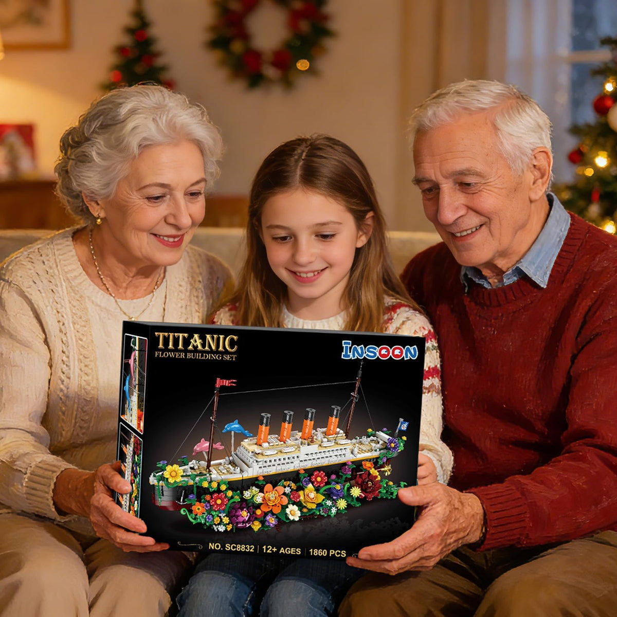 INSOON Flower Titanic Building Set with Lights SC8832