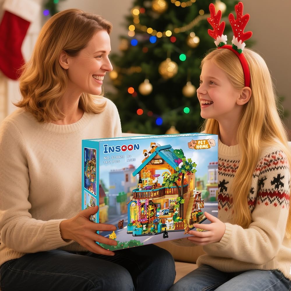 INSOON City Pet Shop Building Set with Lights SC8823