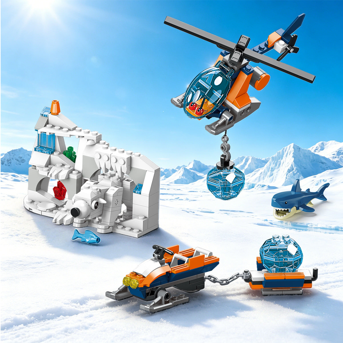 INSOON Arctic Icebreaker Ship Building Set with Helicopter (482 PCS) HG1040