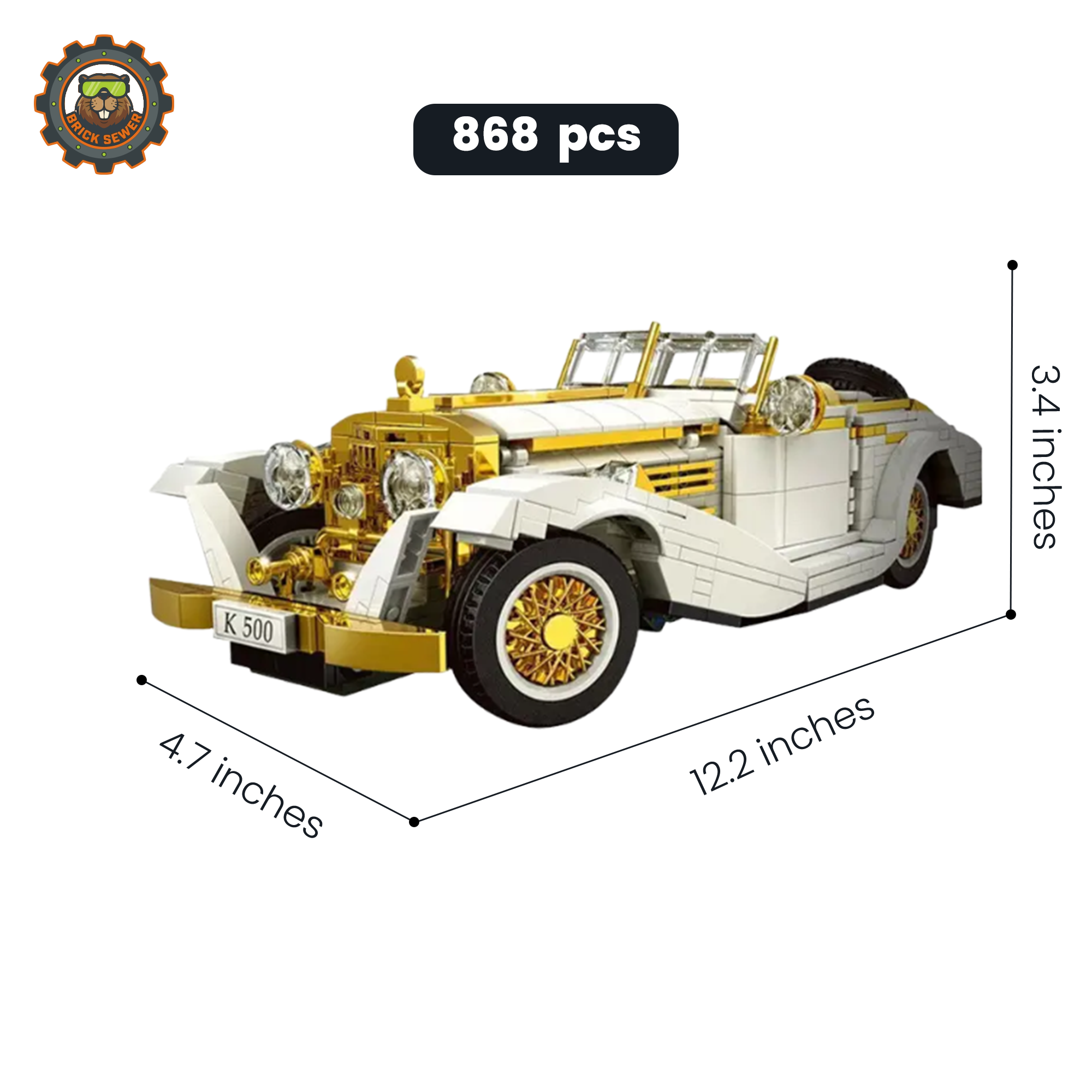 Mould King K500 Vintage Car 10003SMK