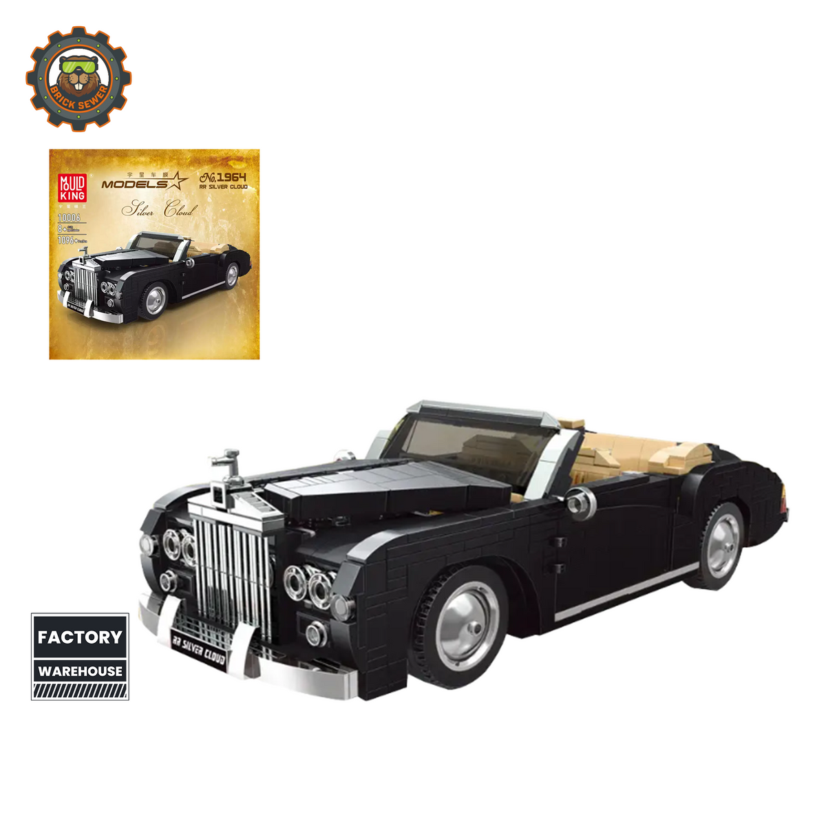 Mould King RR Silver Cloud Convertible 10006SMK