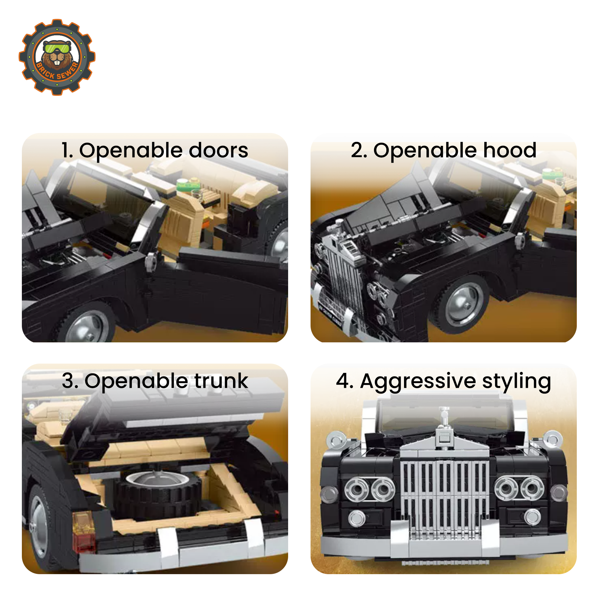 Mould King RR Silver Cloud Convertible 10006SMK