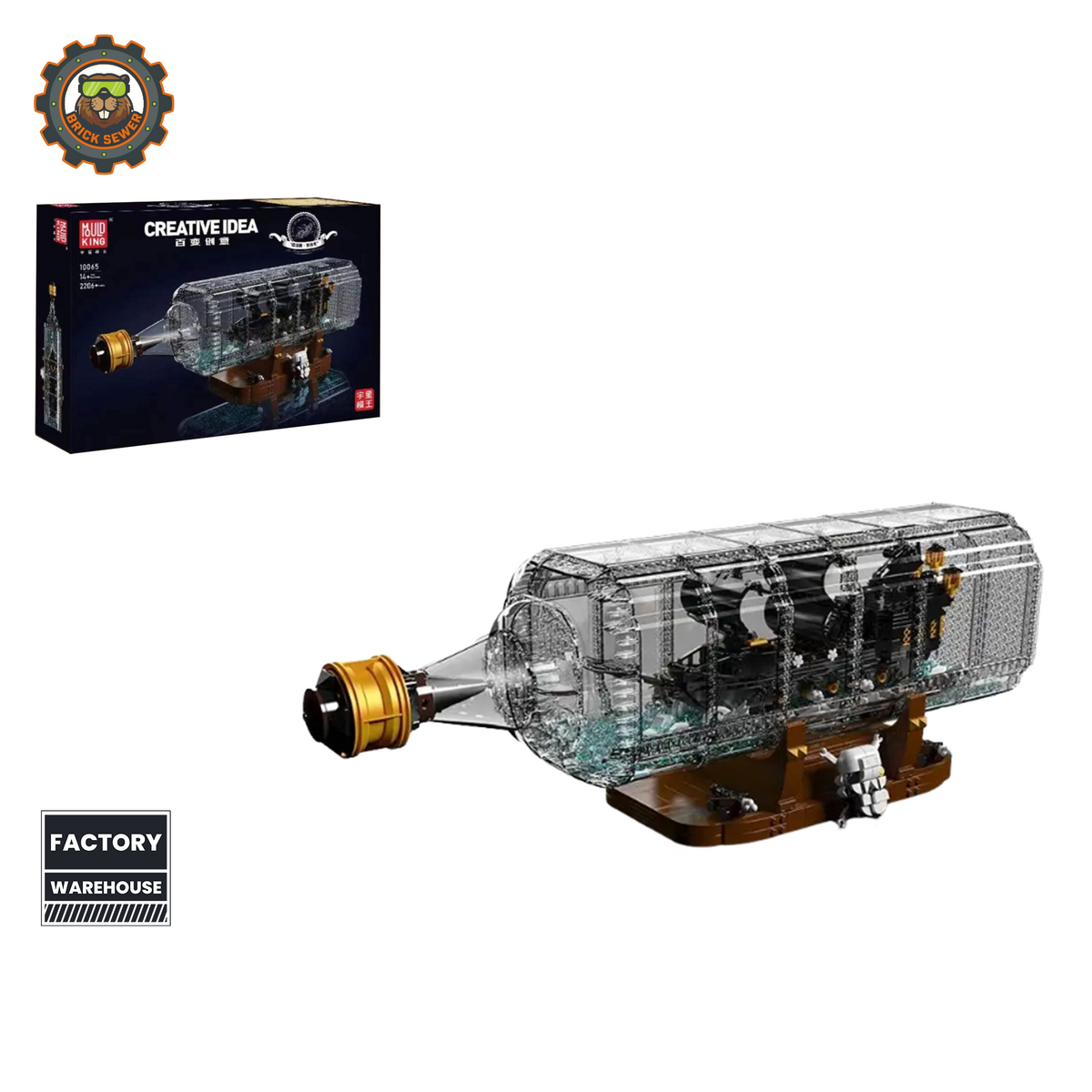 Mould King Black Pearl in a Bottle 10065SMK