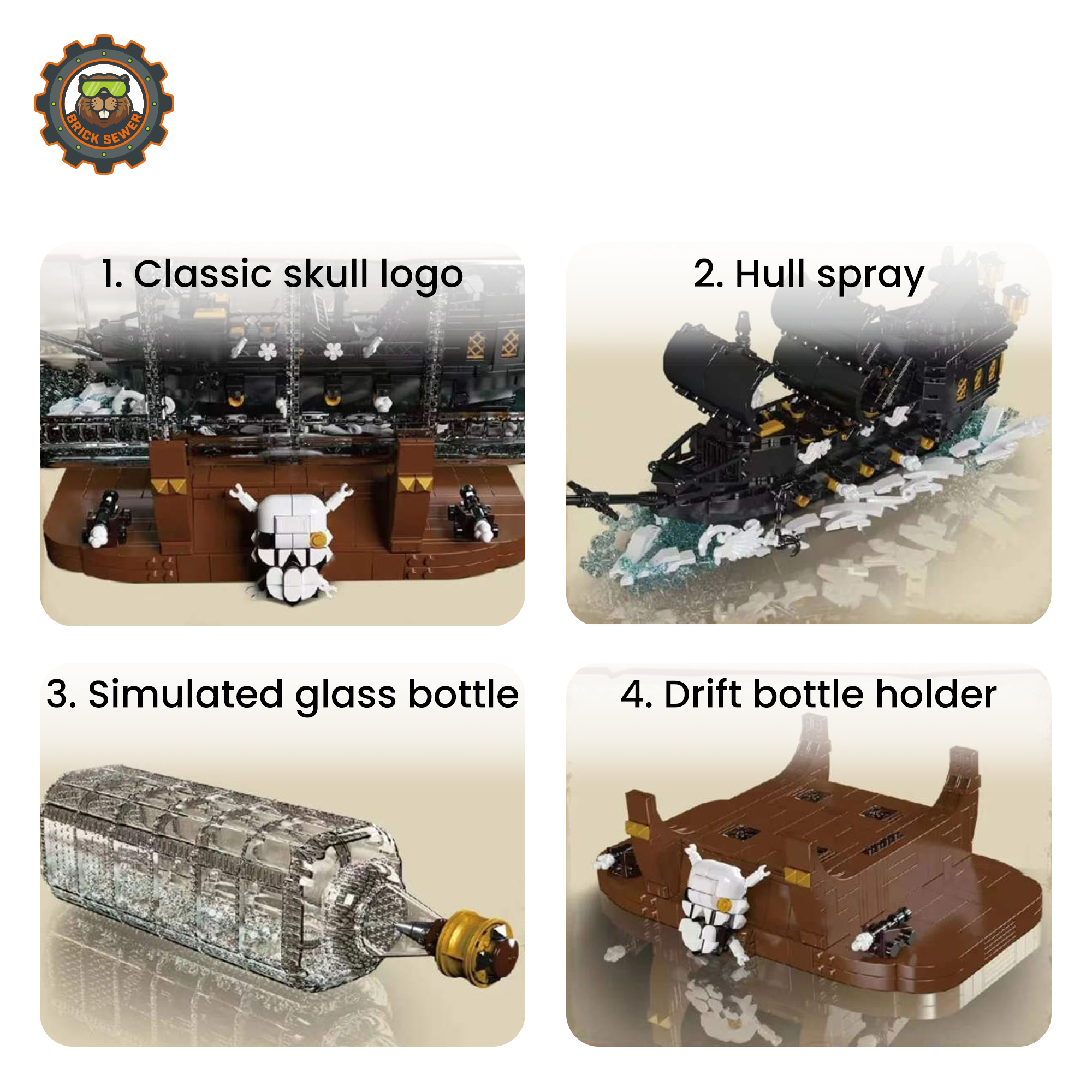 Mould King Black Pearl in a Bottle 10065SMK