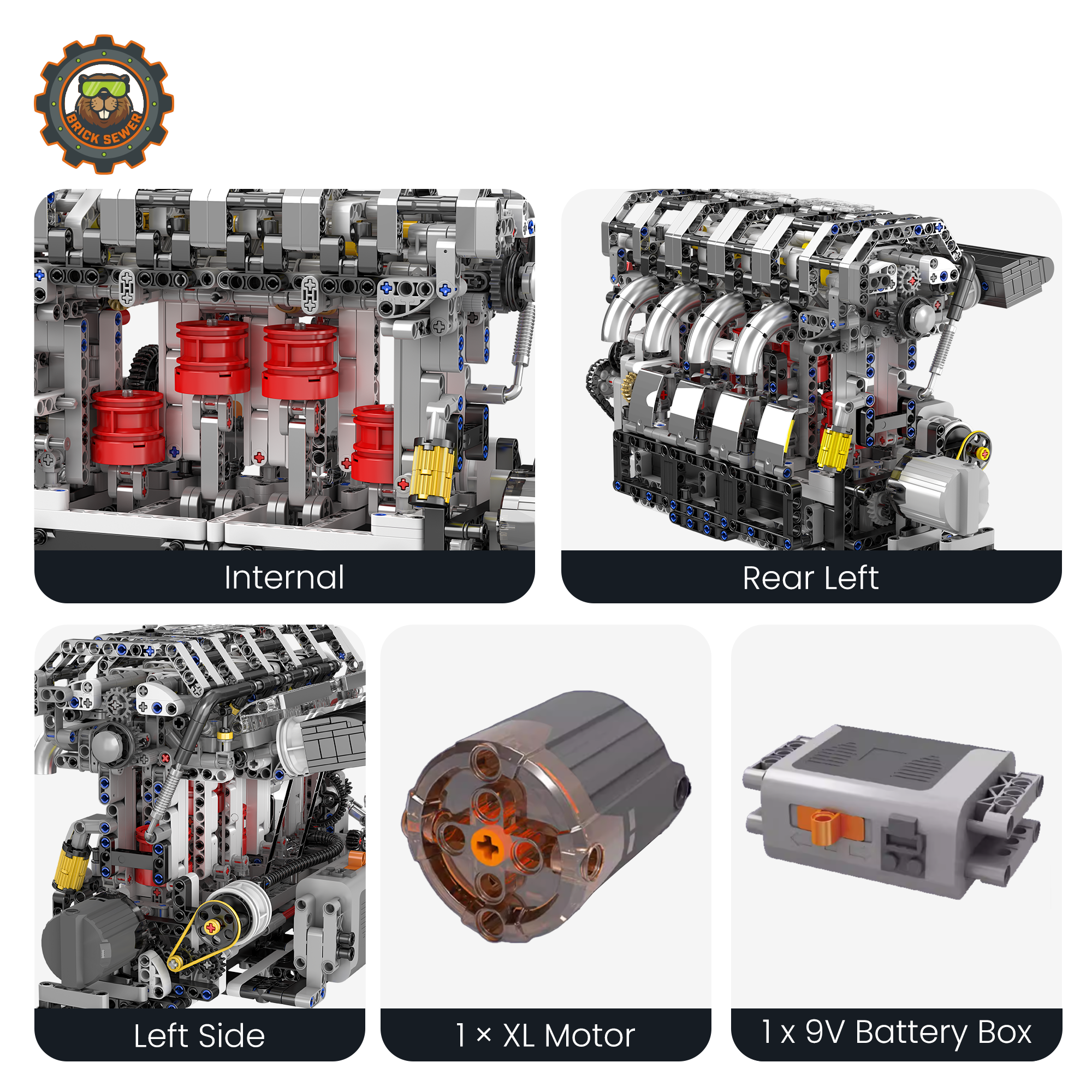Motorised L4 Gasoline Engine 1897pcs