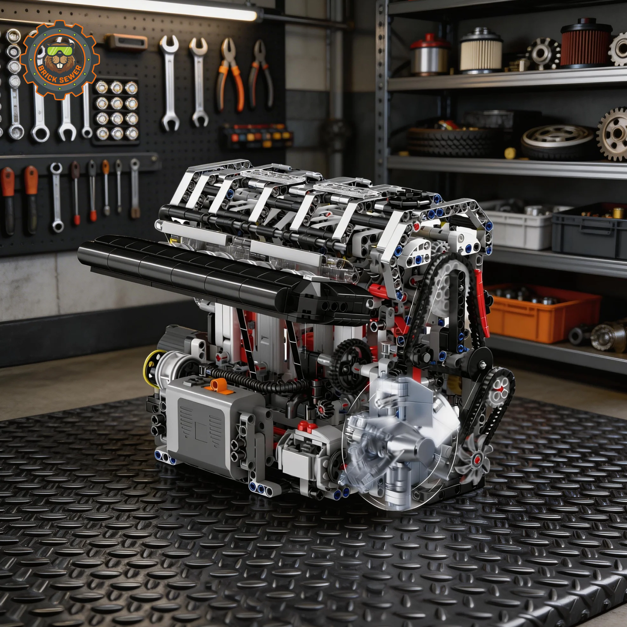【Father's Day gift🎁】MouldKing V8 Engine Gearbox + Motorised L4 Engine FD26-ENG-BUNDLE