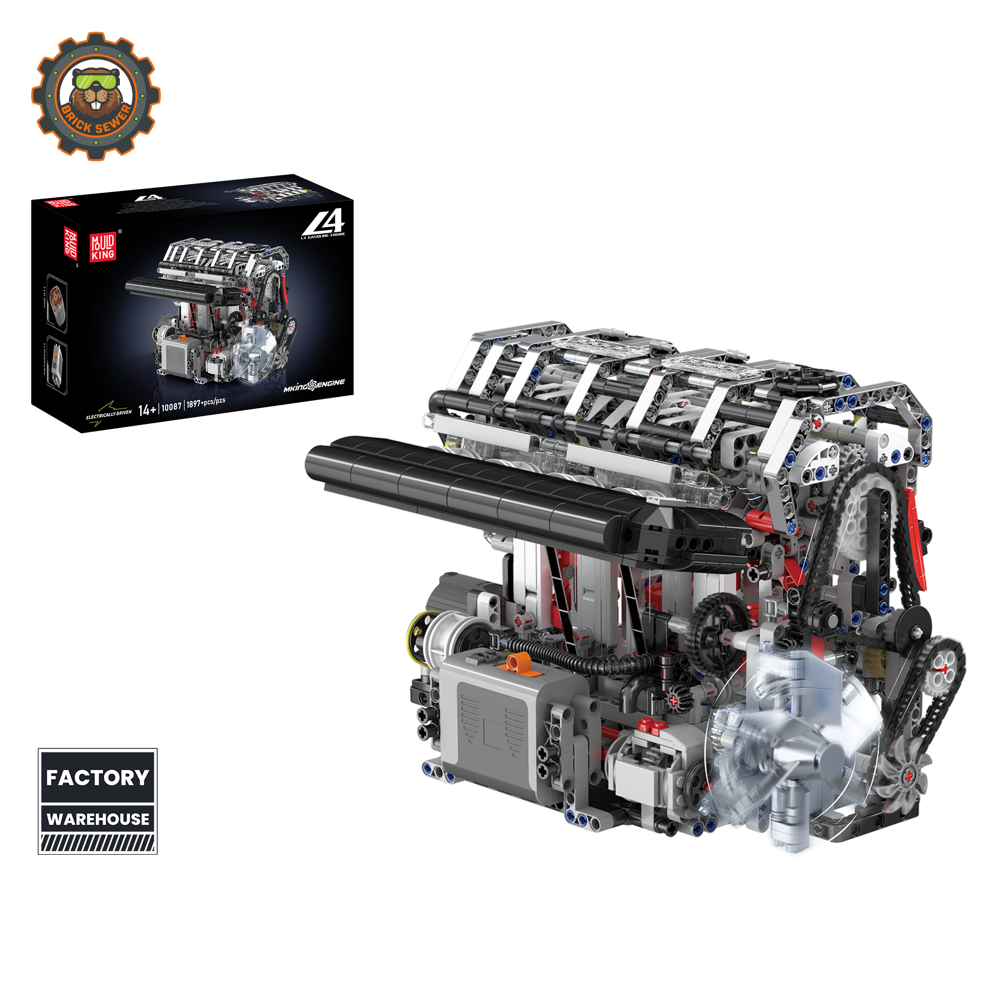 Motorised L4 Gasoline Engine 1897pcs