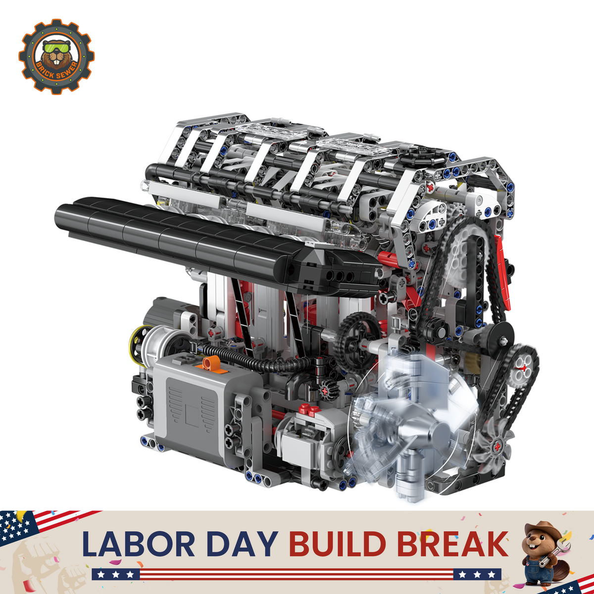 MouldKing L4 Gasoline Engine 10087SMK
