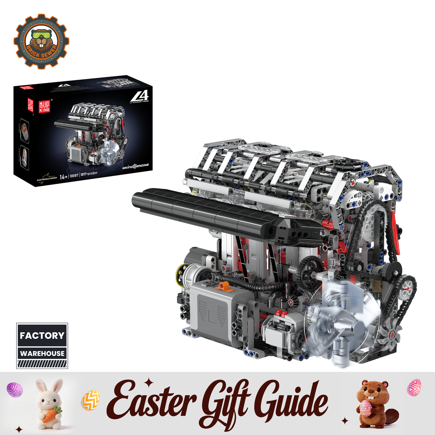 Motorised L4 Gasoline Engine 1897pcs