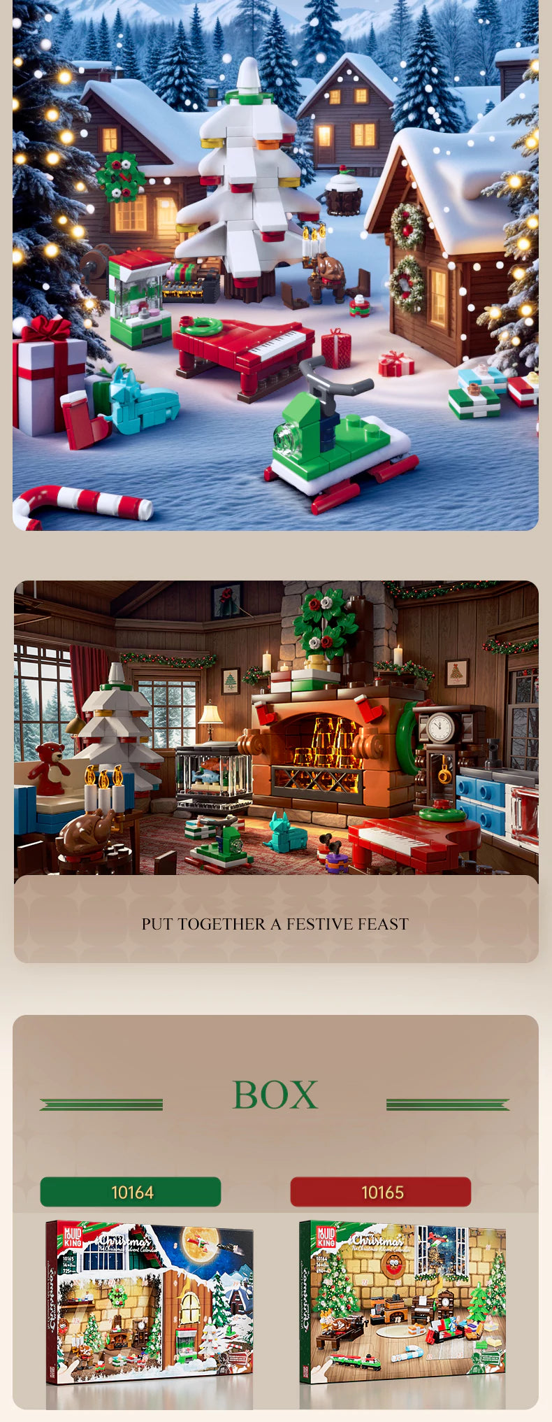 MouldKing Christmas Advent Calendar Blind Box Poke Box Christmas