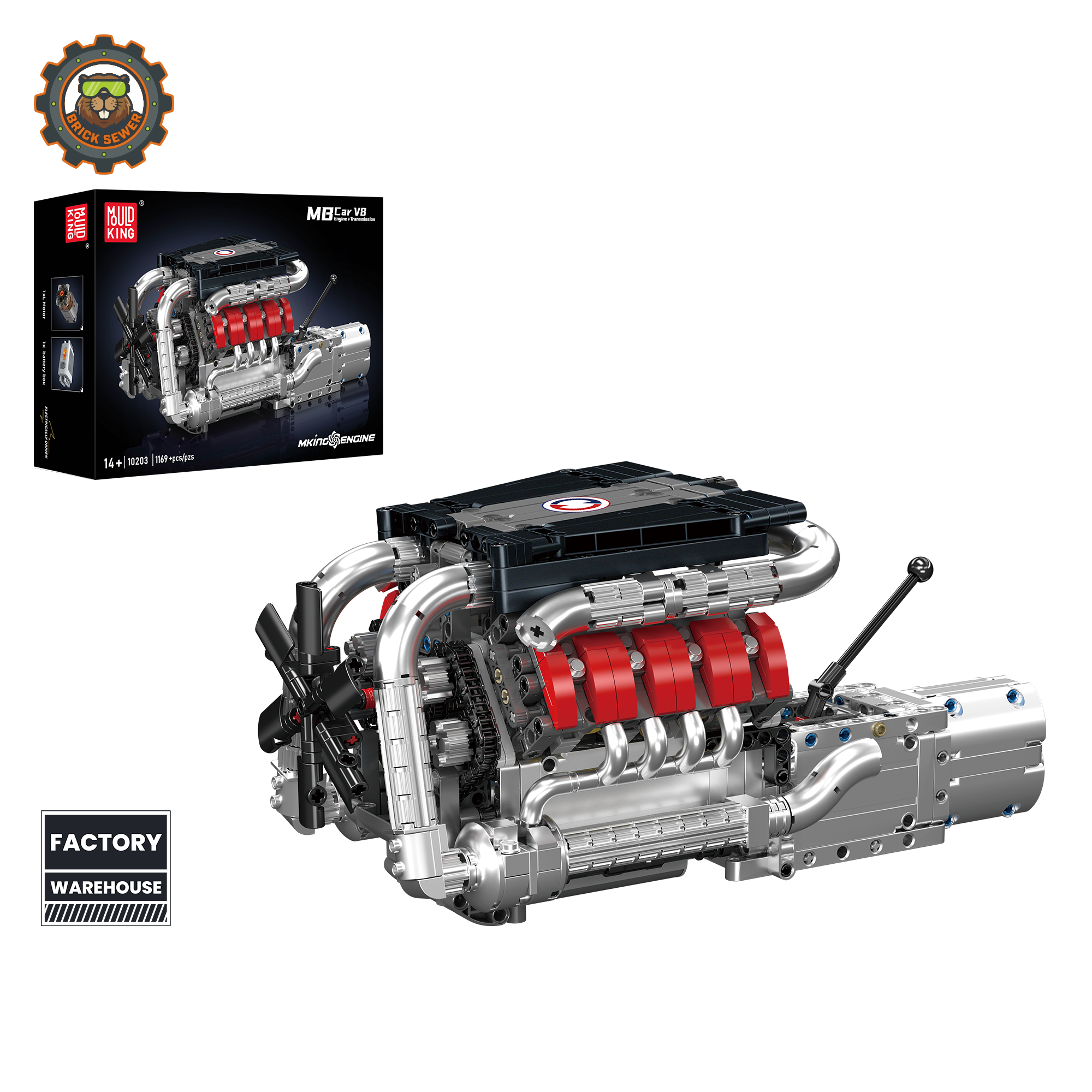 V8 Engine Gearbox 1169pcs