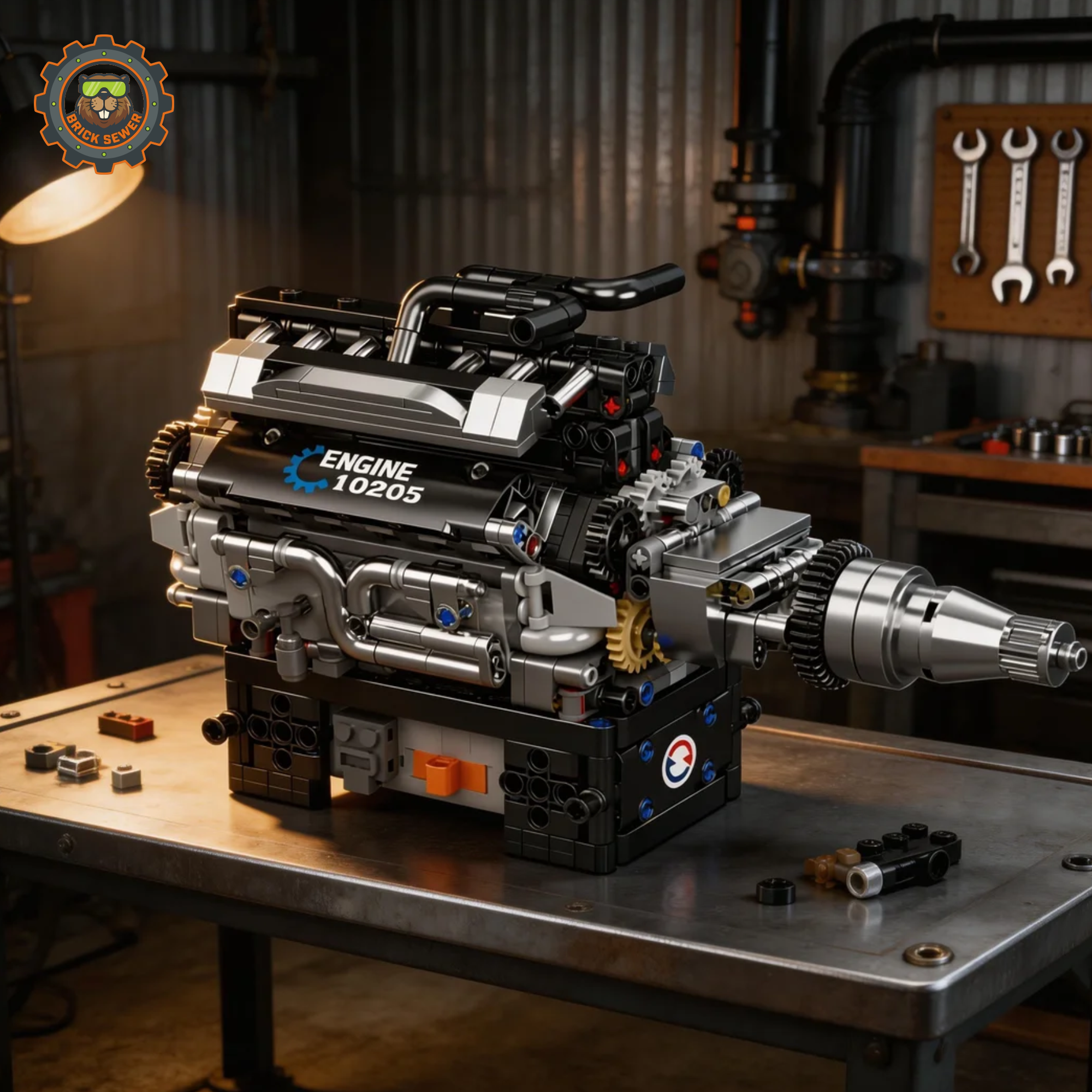 Motorised V12 Engine 733pcs