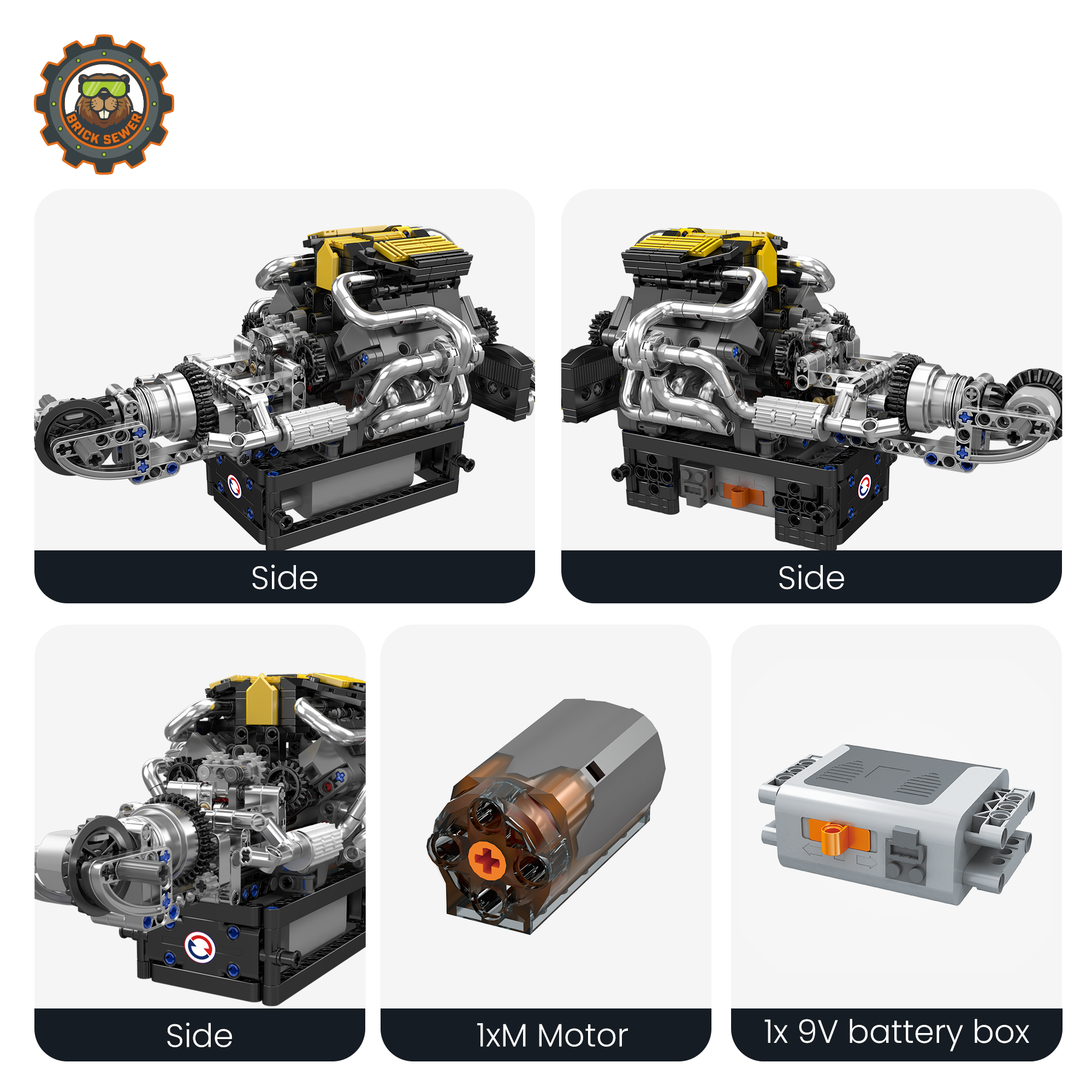 PAG Turbocharged V8 Engine 761pcs