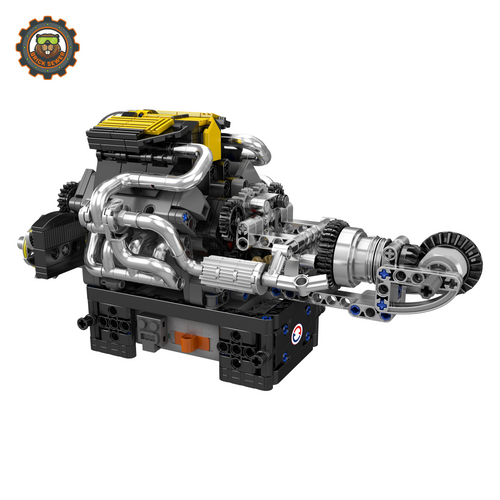 MouldKing PAG Turbocharged V8 Engine 10207MK