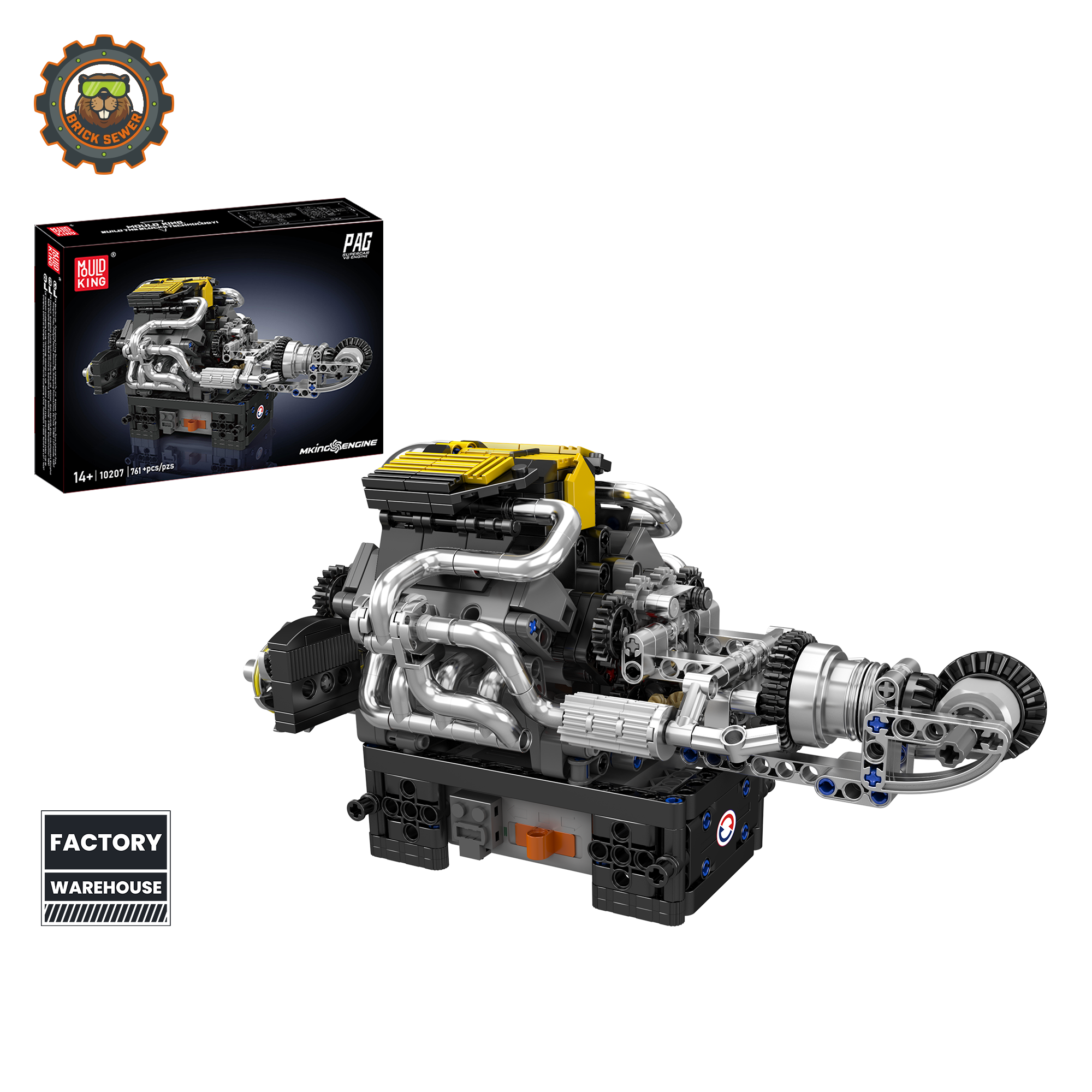 PAG Turbocharged V8 Engine 761pcs