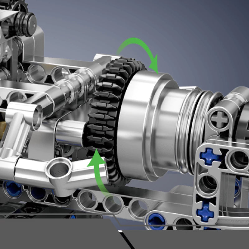 MouldKing 10207 PAG Supercar V12 Engine Technic