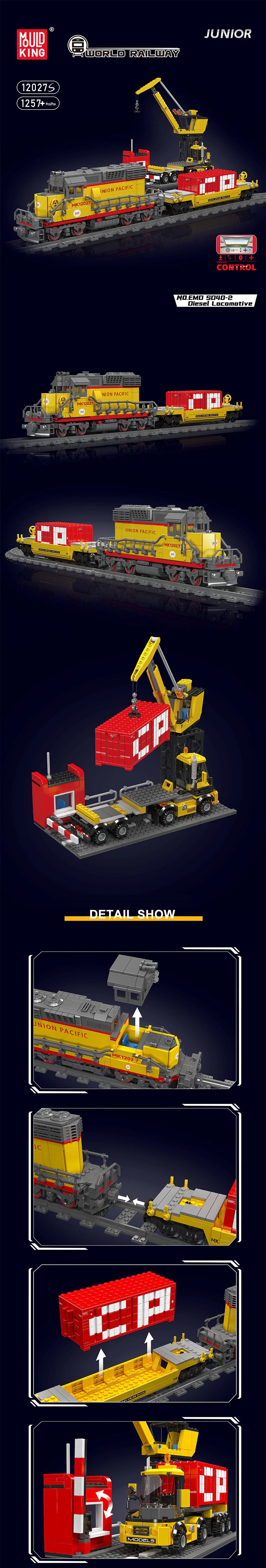 MouldKing 12027S EMD SD40-2 Diesel Locomotive Technic