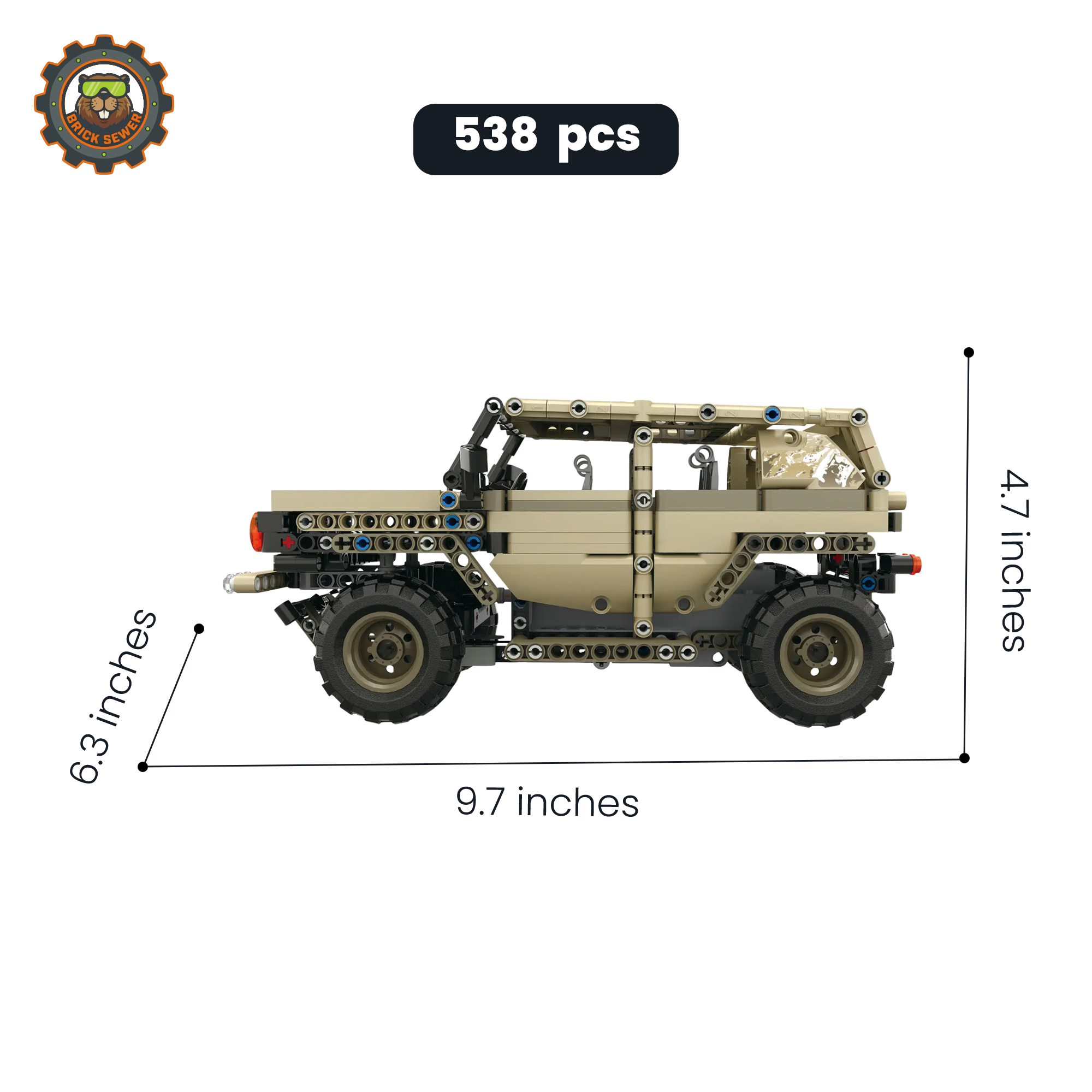 Mould King Military Hummer RC 13009MK
