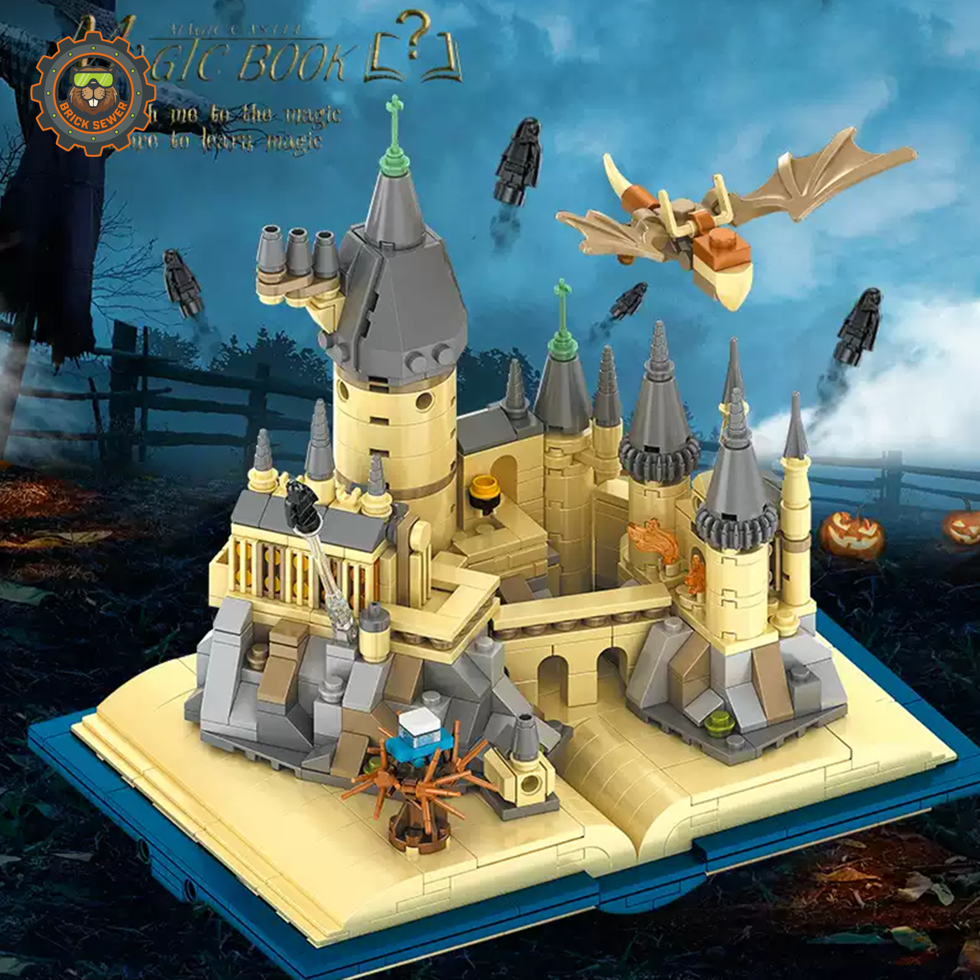 MJI Magic Book Wizard Castle Building Blocks Set