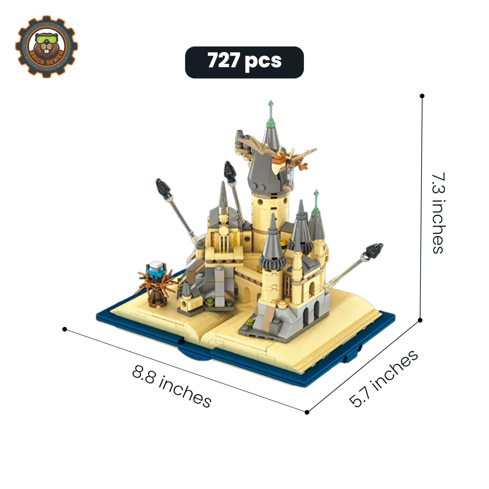 MJI Magic Book Wizard Castle Building Blocks Set