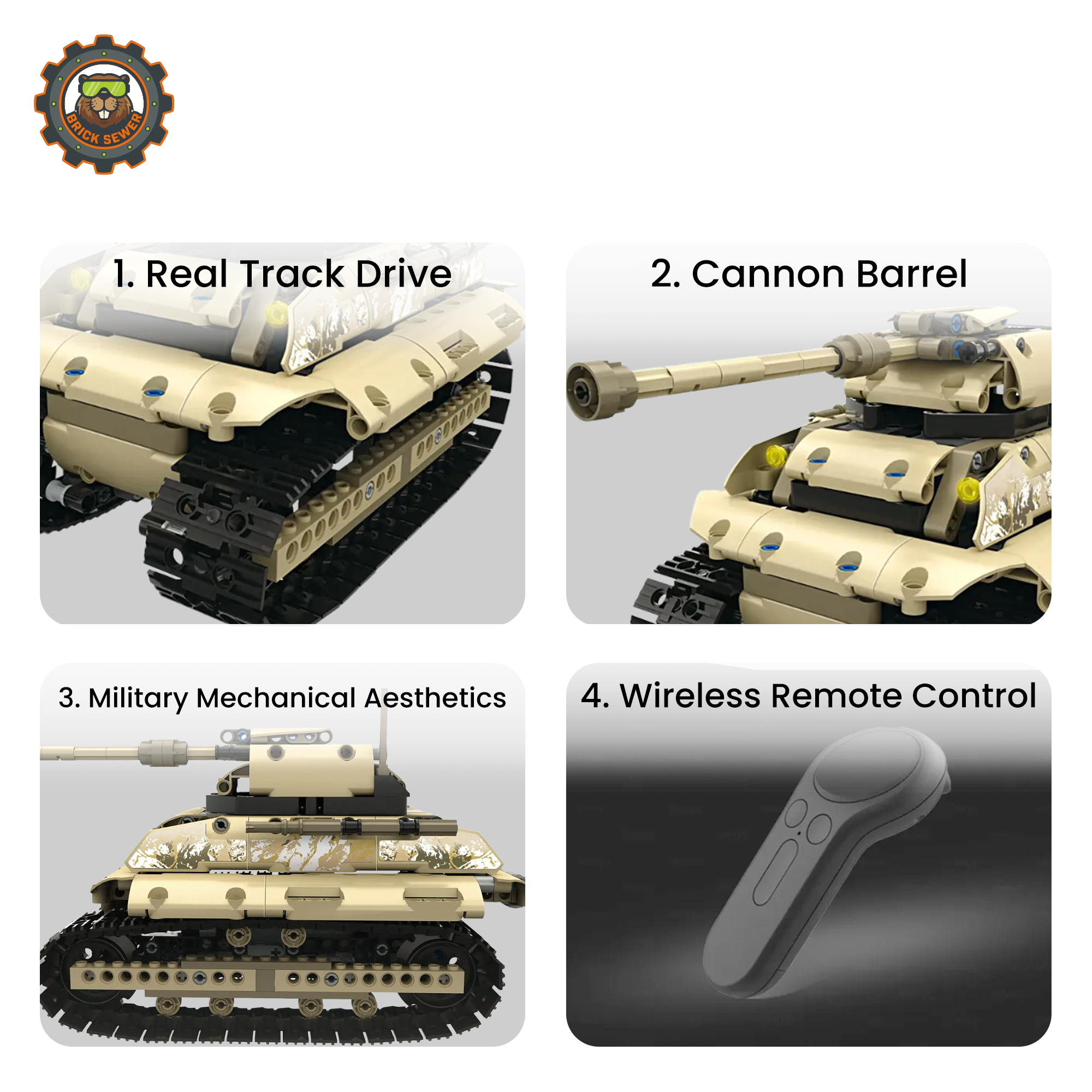 Mould King Heavy Tracked Tank RC Model 13011MK
