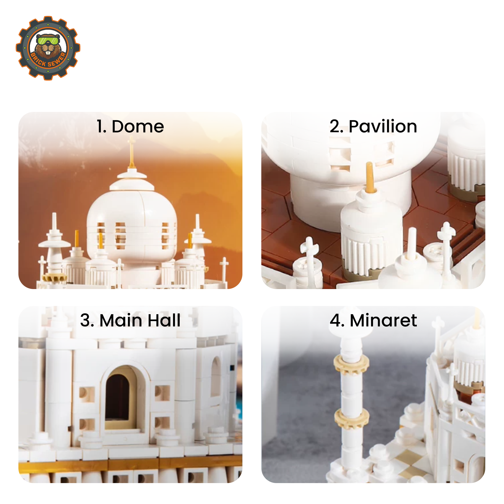 MJI Magic Book Taj Mahal Building Blocks Set