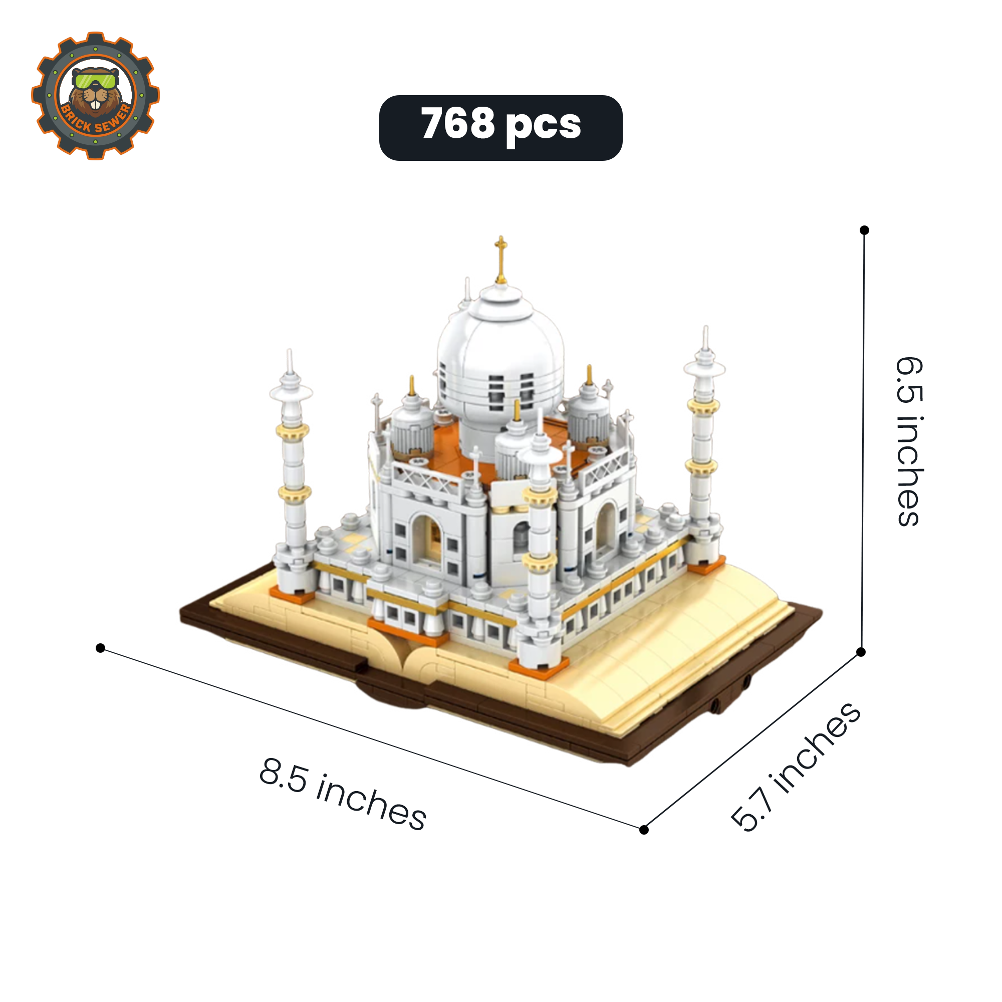 MJI Magic Book Taj Mahal Building Blocks Set