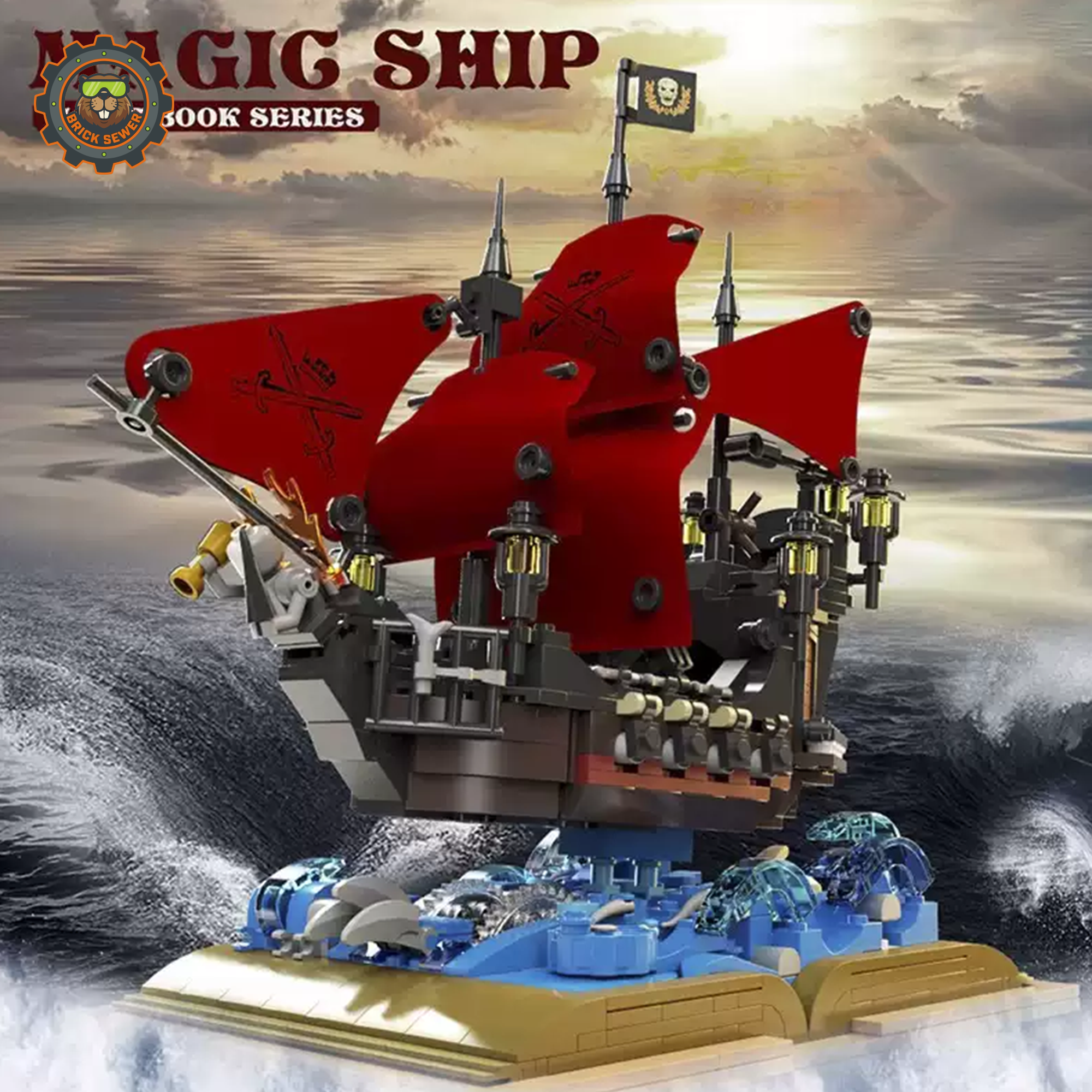 MJI Queen Anne Battleship Building Blocks Set