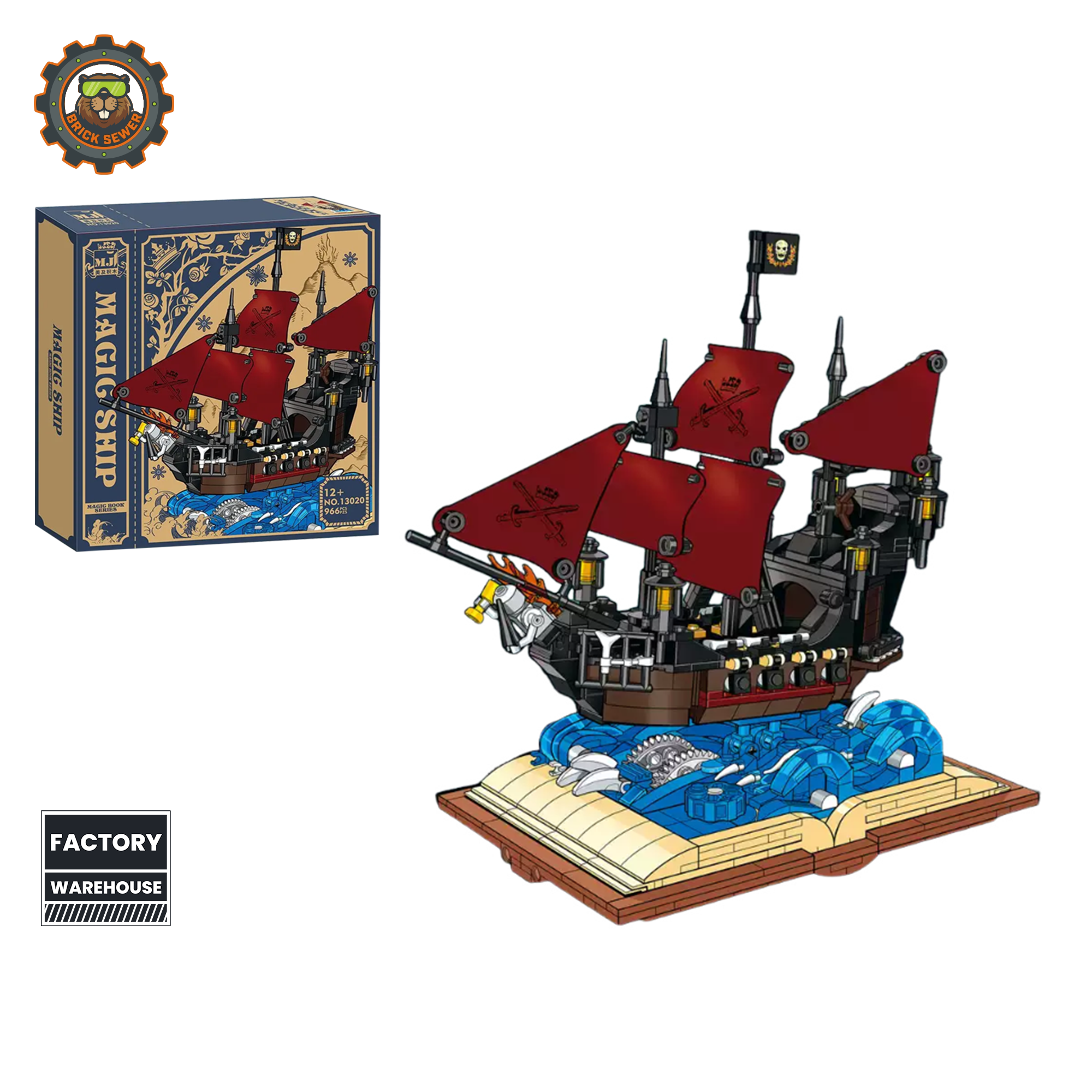 MJI Queen Anne Battleship Building Blocks Set