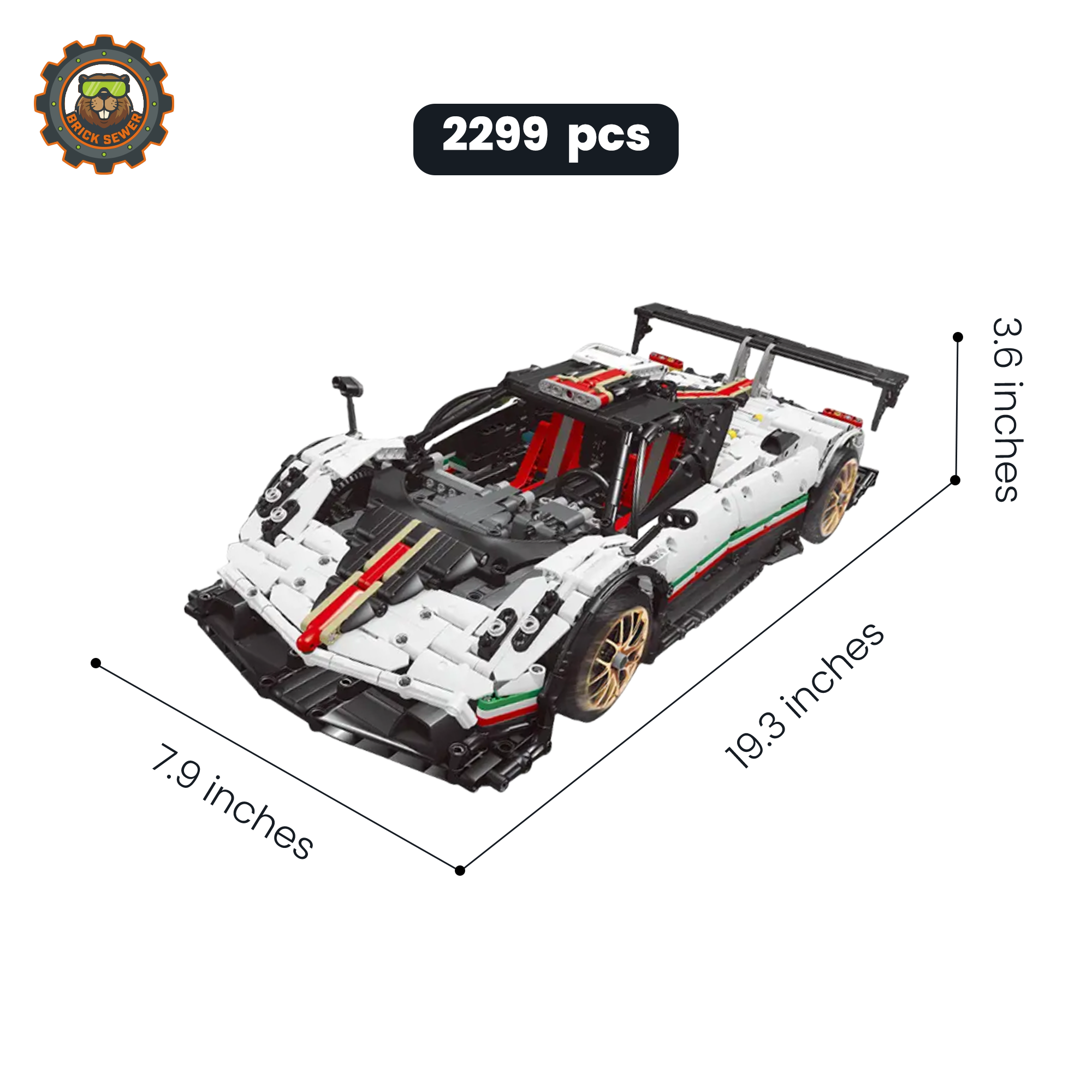 Mould King Zonda R Supercar 13060MK