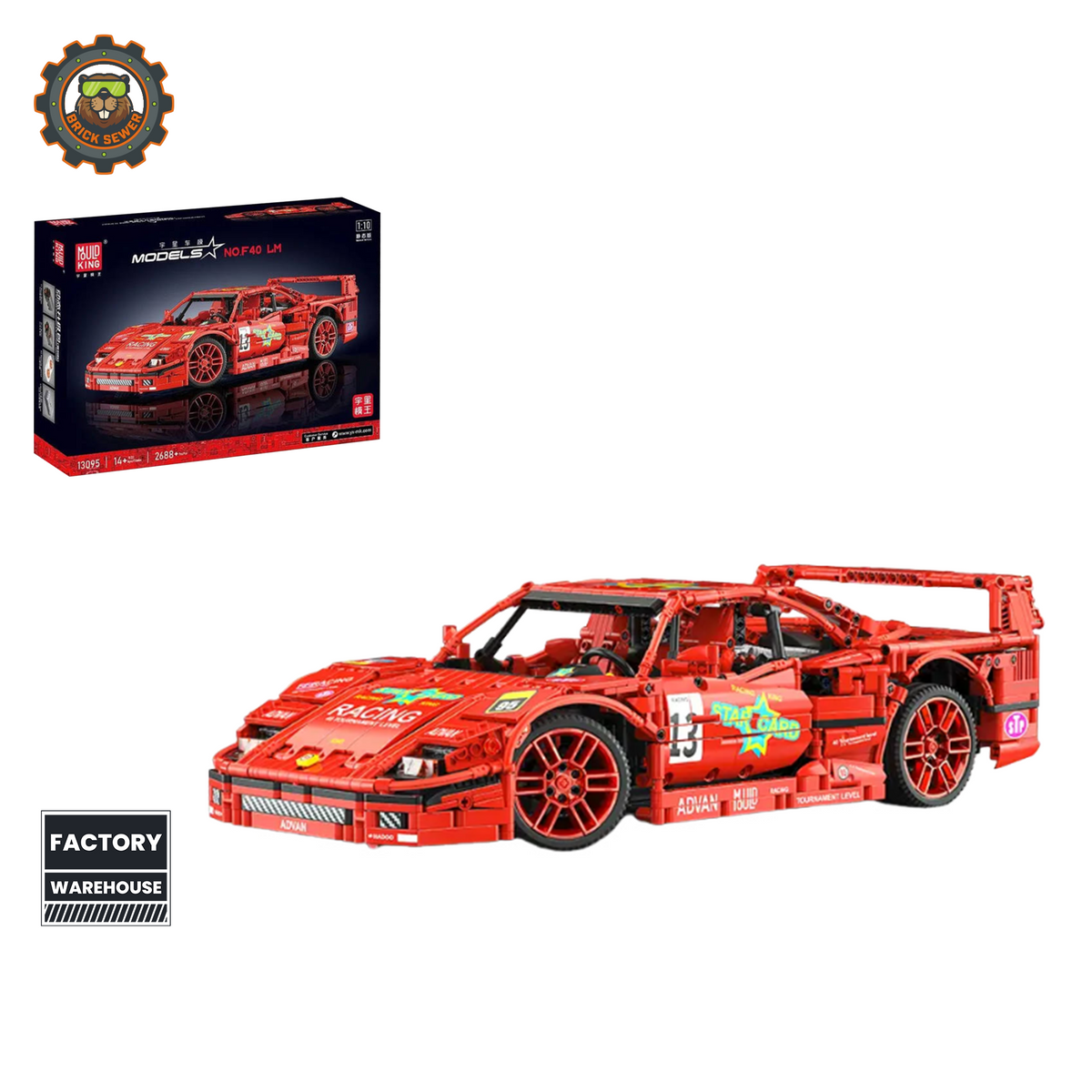 Mould King F40 LM Racing Car 13095MK