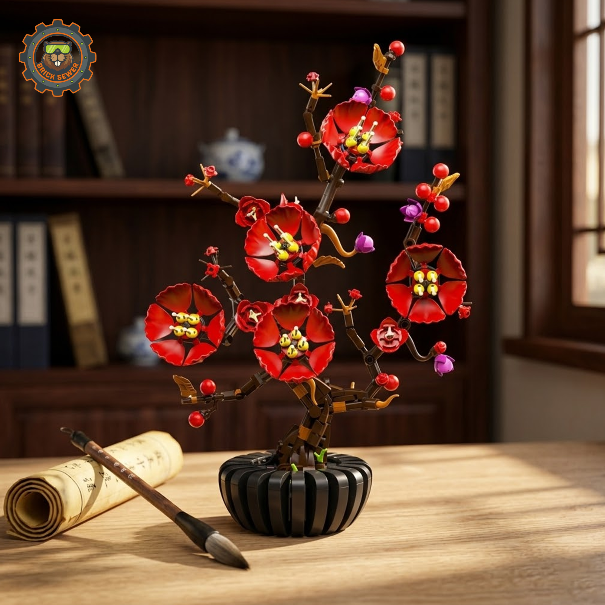 MJI Plum Blossom Bonsai Building Blocks Set