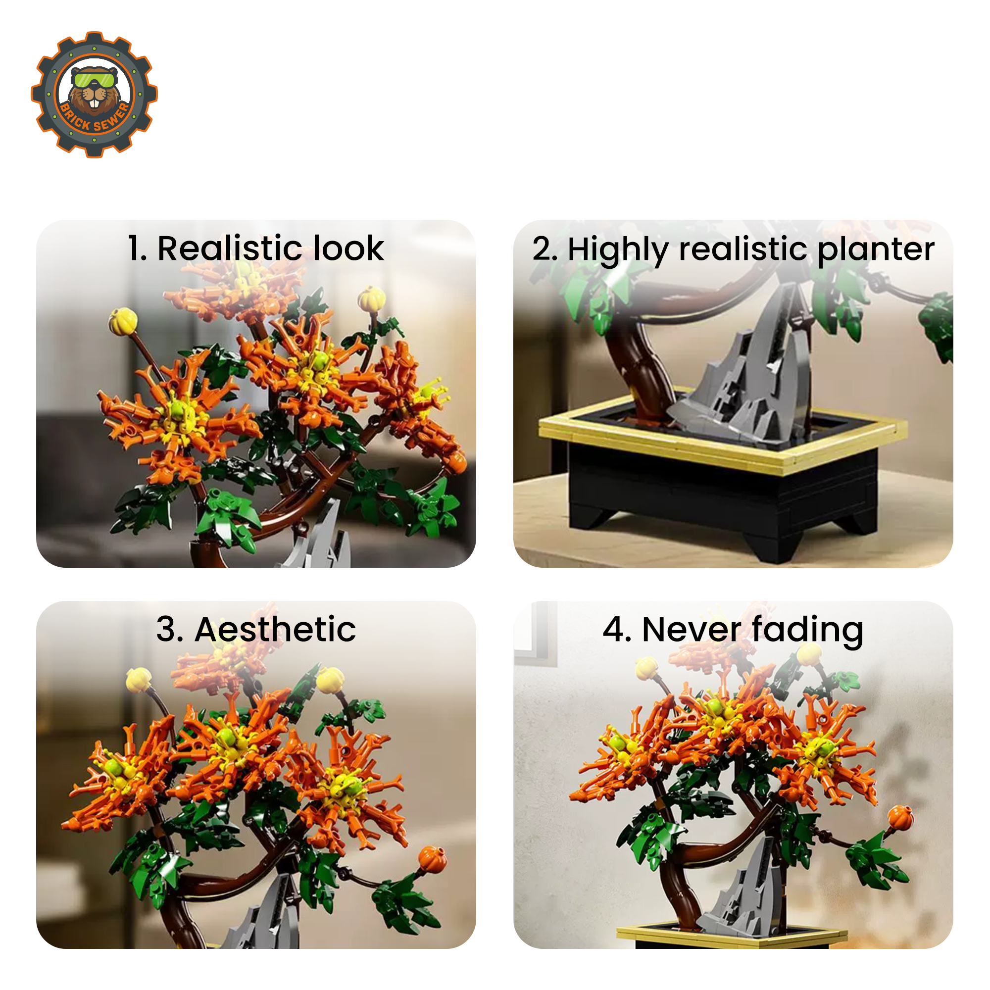 MJI Dragon Claw Mum Bonsai Building Blocks Set