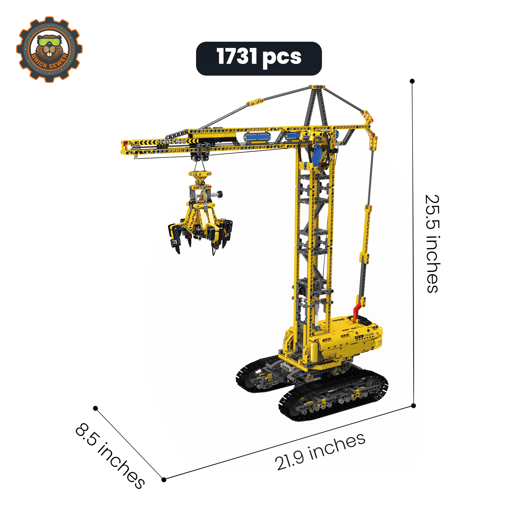 Only 7 left｜Crawler Tower Crane 1731pcs