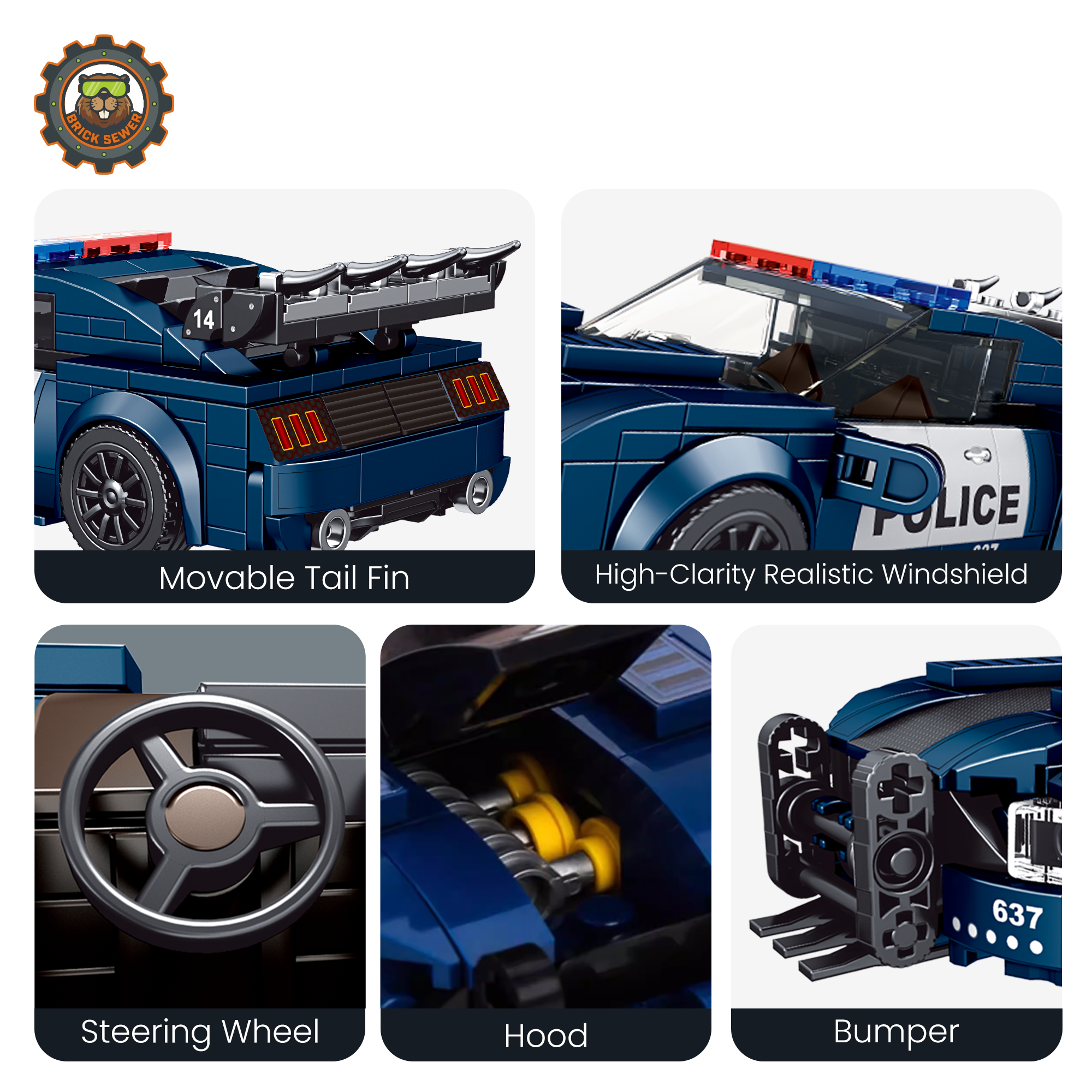 Barricade Police Mini Sports Car 390pcs