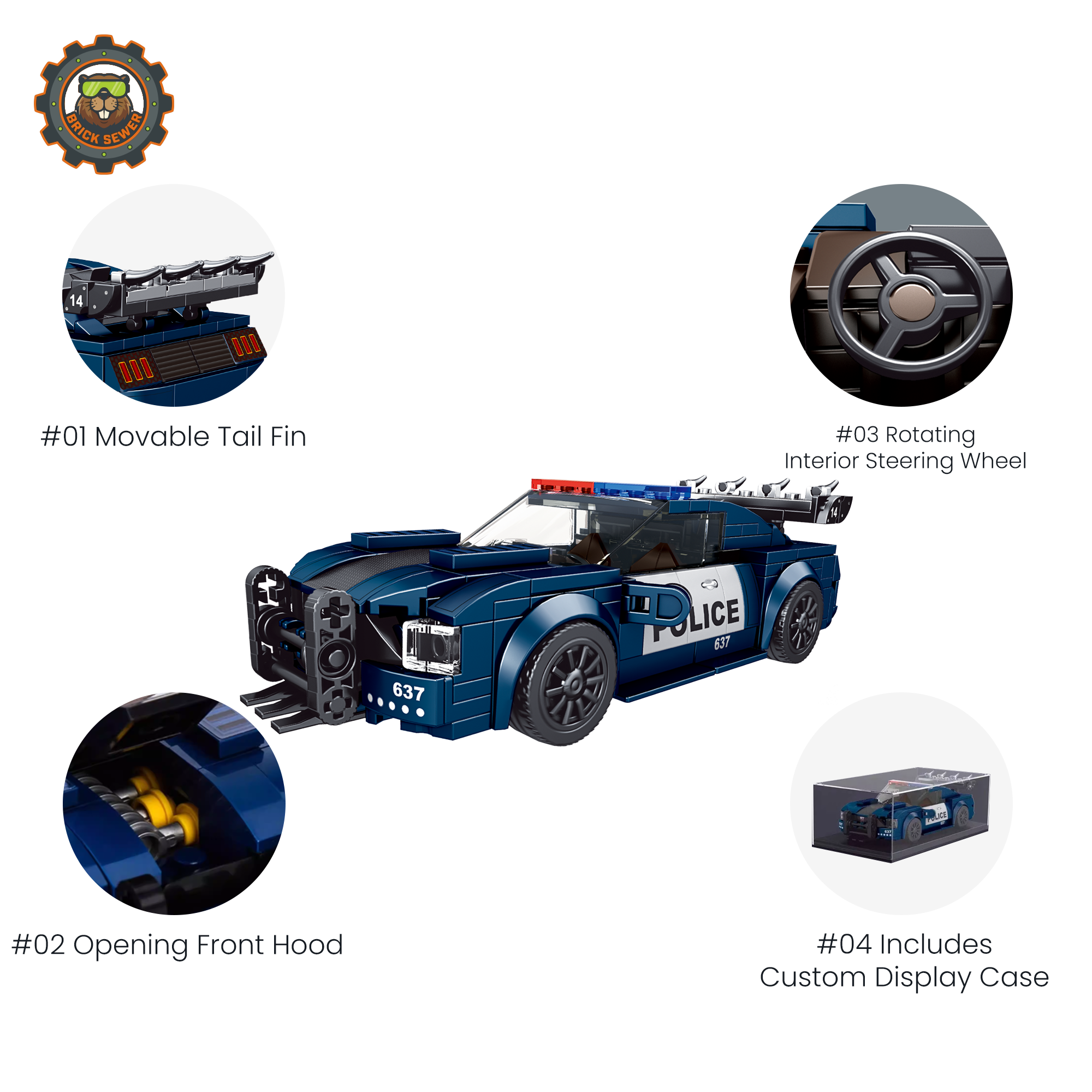 Barricade Police Mini Sports Car 390pcs
