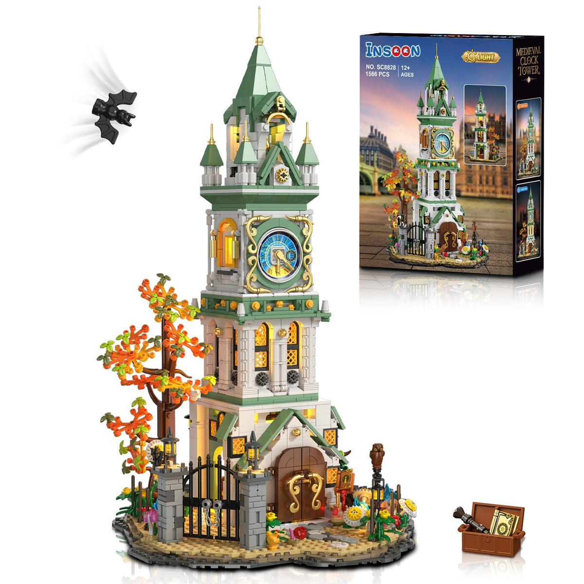 INSOON Magic Clock Tower Building Set with Light SC8828