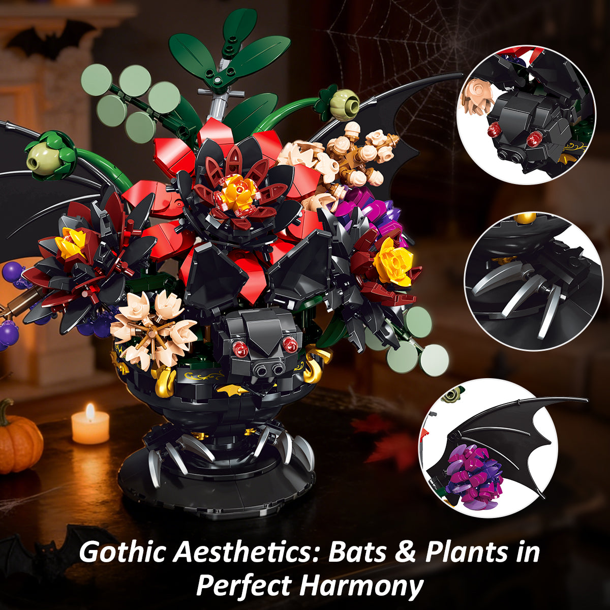 INSOON Gothic Blooming Bat Flower Building Set HG1094